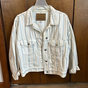 American Eagle white (blue stripe) Jacket S/M